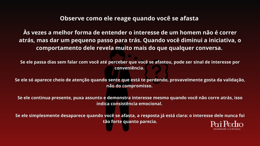 Ilustração com texto reflexivo sobre comportamento masculino, destacando que observar atitudes ajuda a identificar tipos de homens que confundem mulheres nos relacionamentos.