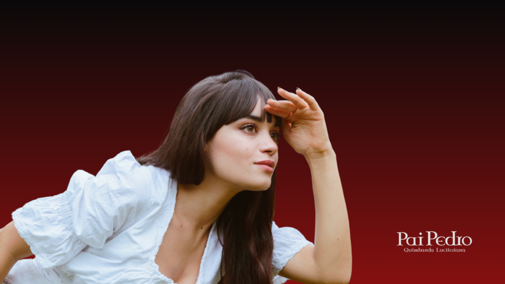 Relação Desgastada: mulher olhando ao longe com expressão de busca e inquietação, simbolizando dúvidas, desgaste emocional e a tentativa de entender o que ainda restou da relação.